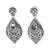 Blue topaz dangle earrings, 'Tari Lotus' - Floral Blue Topaz Dangle Earrings from Bali thumbail