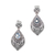 Blue topaz dangle earrings, 'Tari Lotus' - Floral Blue Topaz Dangle Earrings from Bali (image 2b) thumbail