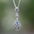 Blue topaz pendant necklace, 'Tari Lotus' - Floral Blue Topaz Pendant Necklace from Bali (image 2) thumbail