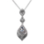 Blue topaz pendant necklace, 'Tari Lotus' - Floral Blue Topaz Pendant Necklace from Bali thumbail