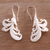 Bone drop earrings, 'Vibrant Bali' - Hand-Carved Bone Drop Earrings Crafted in Bali (image 2) thumbail