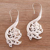 Featured review for Bone drop earrings, Pura Plains