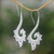 Bone drop earrings, 'Peaceful Spirals' - Spiral Motif Bone Drop Earrings Crafted in Bali (image 2) thumbail