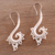 Bone drop earrings, 'Peaceful Spirals' - Spiral Motif Bone Drop Earrings Crafted in Bali (image 2b) thumbail