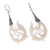 Bone dangle earrings, 'Temple Frills' - Bone and Sterling Silver Dangle Earrings from Bali (image 2b) thumbail