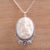 Amethyst and bone pendant necklace, 'Ganesha Blessing' - Amethyst and Bone Ganesha Necklace from Bali (image 2b) thumbail