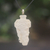 Bone pendant necklace, 'Jesus Portrait' - Hand-Carved Bone Jesus Pendant Necklace from Bali