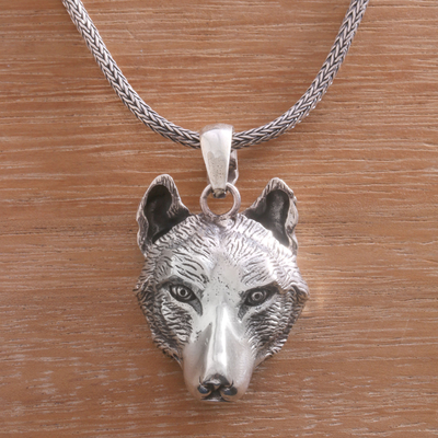 Punk Wolf Head Roaring Wolf Necklace Indian Pendant Necklace - Temu