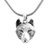 Sterling silver pendant necklace, 'Wolf' - Handcrafted Sterling Silver Wolf Head Pendant Necklace thumbail