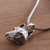 Sterling silver pendant necklace, 'Wolf' - Handcrafted Sterling Silver Wolf Head Pendant Necklace (image 2c) thumbail