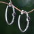 Onyx half-hoop earrings, 'Bali Memories' - Onyx Half-Hoop Earrings from Bali (image 2) thumbail