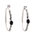 Onyx half-hoop earrings, 'Bali Memories' - Onyx Half-Hoop Earrings from Bali thumbail