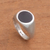 Sterling silver signet ring, 'Graceful Gerhana' - Sterling Silver Signet Ring with Black Resin from Bali (image 2) thumbail