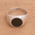 Sterling silver signet ring, 'Graceful Gerhana' - Sterling Silver Signet Ring with Black Resin from Bali (image 2b) thumbail