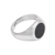 Sterling silver signet ring, 'Graceful Gerhana' - Sterling Silver Signet Ring with Black Resin from Bali (image 2e) thumbail