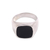Sterling silver and resin signet ring, 'Shadowy Window' - Black Resin and Sterling Silver Signet Ring from Bali (image 2d) thumbail