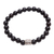 Onyx beaded stretch bracelet, 'Midnight Pebbles' - Black Onyx Beaded Stretch Bracelet from Bali (image 2a) thumbail