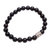 Onyx beaded stretch bracelet, 'Midnight Pebbles' - Black Onyx Beaded Stretch Bracelet from Bali (image 2c) thumbail