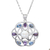 Blue topaz and amethyst pendant necklace, 'Matahari' - Blue Topaz and Amethyst Sun Face Pendant Necklace from Bali thumbail