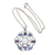 Blue topaz and amethyst pendant necklace, 'Matahari' - Blue Topaz and Amethyst Sun Face Pendant Necklace from Bali (image 2c) thumbail