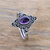 Amethyst cocktail ring, 'Daydream Temple' - Handcrafted Amethyst Cocktail Ring from Bali thumbail