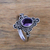 Amethyst cocktail ring, 'Sparkling Daydream Temple' - Handcrafted Faceted Amethyst Cocktail Ring from Bali (image 2) thumbail