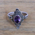 Amethyst cocktail ring, 'Sparkling Daydream Temple' - Handcrafted Faceted Amethyst Cocktail Ring from Bali (image 2b) thumbail