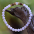 Moonstone beaded stretch bracelet, 'Batuan Tune' - Moonstone and Gold Plated Silver Beaded Stretch Bracelet (image 2) thumbail