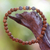 Gold accent wood and labradorite beaded stretch bracelet, 'Batuan Harmony' - Coconut Wood and Labradorite Beaded Stretch Bracelet (image 2) thumbail
