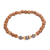 Gold accent wood and labradorite beaded stretch bracelet, 'Batuan Harmony' - Coconut Wood and Labradorite Beaded Stretch Bracelet thumbail