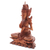 Wood sculpture, 'Indra on Lotus' - Suar Wood Sculpture of Hindu God Indra from Bali (image 2d) thumbail