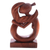Wood sculpture, 'Serene Mermaid' - Hand-Carved Suar Wood Serene Mermaid Sculpture (image 2a) thumbail