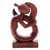 Wood sculpture, 'Serene Mermaid' - Hand-Carved Suar Wood Serene Mermaid Sculpture (image 2b) thumbail