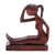 Escultura de madera - Escultura de mujer estirada en madera de suar tallada a mano