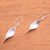 Sterling silver dangle earrings, 'Lovely Flourish' - Wavy Sterling Silver Dangle Earrings from Bali