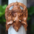 Wood mask, 'Natural Ganesha' - Lord Ganesha Hand Carved Wood Decorative Wall Mask from Bali (image 2) thumbail