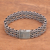 Men's sterling silver link bracelet, 'Celuk Power' - Men's Sterling Silver Link Bracelet from Bali