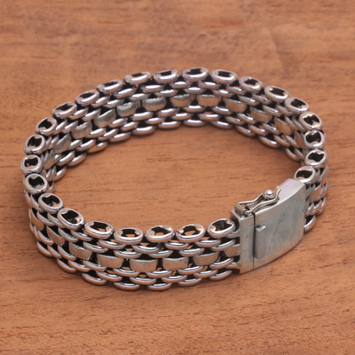 Sterling Silver Chain Bracelet - Links of Power
