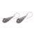 Amethyst dangle earrings, 'Hopeful Swirls' - Amethyst and Sterling Silver Balinese Plumeria Earrings (image 2b) thumbail