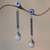 Cultured pearl and blue topaz dangle earrings, 'Mermaid Melody in Blue' - Blue Topaz and Cultured Pearl Elongated Dangle Earrings (image 2) thumbail