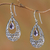 Amethyst dangle earrings, 'Curling Drops' - Amethyst Drop Dangle Earrings from Bali (image 2) thumbail
