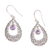 Amethyst dangle earrings, 'Curling Drops' - Amethyst Drop Dangle Earrings from Bali thumbail