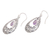 Amethyst dangle earrings, 'Curling Drops' - Amethyst Drop Dangle Earrings from Bali (image 2c) thumbail