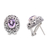 Amethyst button earrings, 'Deep Allure' - Sterling Silver Faceted Amethyst Button Earrings  from Bali (image 2b) thumbail