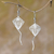 Sterling silver filigree dangle earrings, 'Layangan' - Sterling Silver Filigree Openwork Kite Dangle Earrings
