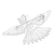 Broche de filigrana en plata de primera ley - Broche de pájaro de filigrana de garuda de plata de ley hecho a mano