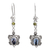 Blue topaz and peridot dangle earrings, 'Jepun Turtles' - Blue Topaz and Peridot Turtle Earrings from Bali thumbail
