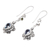 Blue topaz and peridot dangle earrings, 'Jepun Turtles' - Blue Topaz and Peridot Turtle Earrings from Bali (image 2b) thumbail
