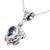 Blue topaz pendant necklace, 'Jepun Turtle' - Blue Topaz Turtle Pendant Necklace from Bali (image 2b) thumbail