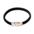 Leather braided wristband bracelet, 'Remember Good Times' - Unisex Braided Leather Wristband Bracelet from Bali thumbail